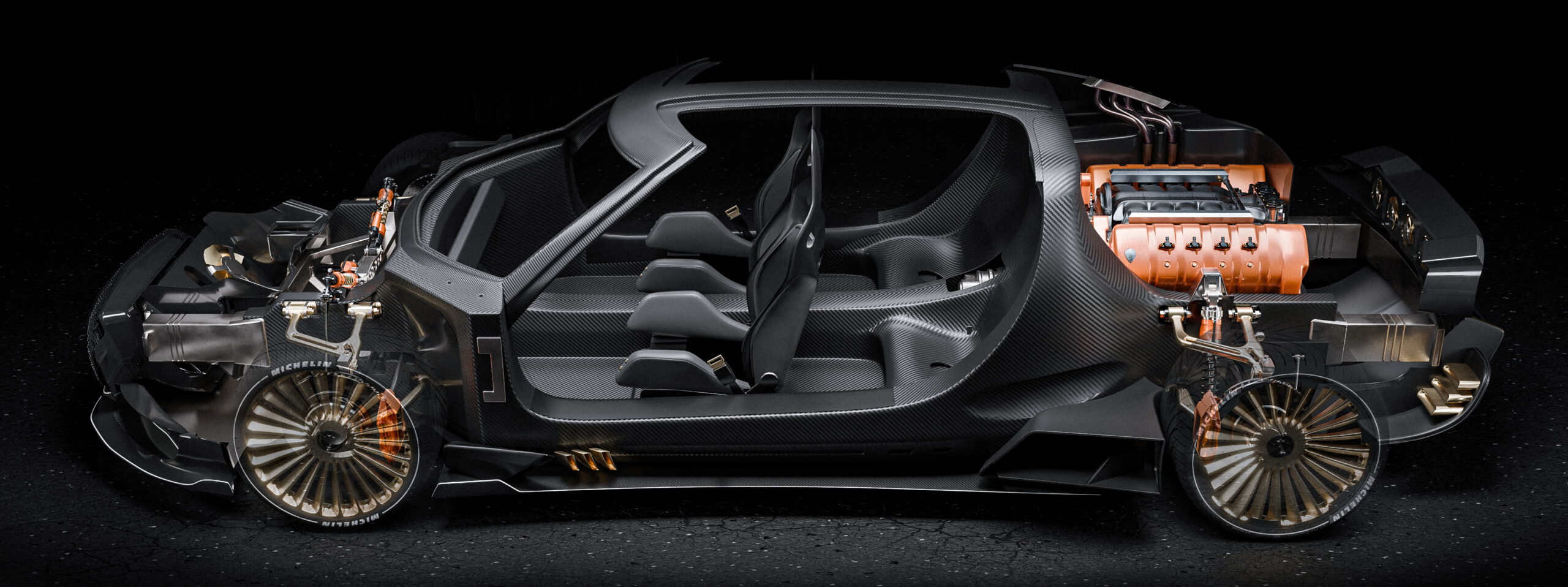 Spyker E8 Invictor mechanical design, thesis project by Django temme